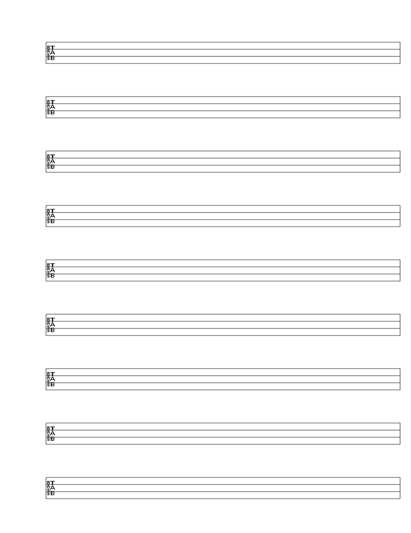 blank guitar chord template word Inside Blank Sheet Music Template For Word
